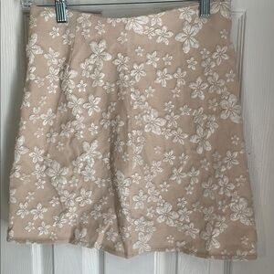 Floral Lace Embroidered Boho Cottagecore, Coquette A-line Mini Skirt